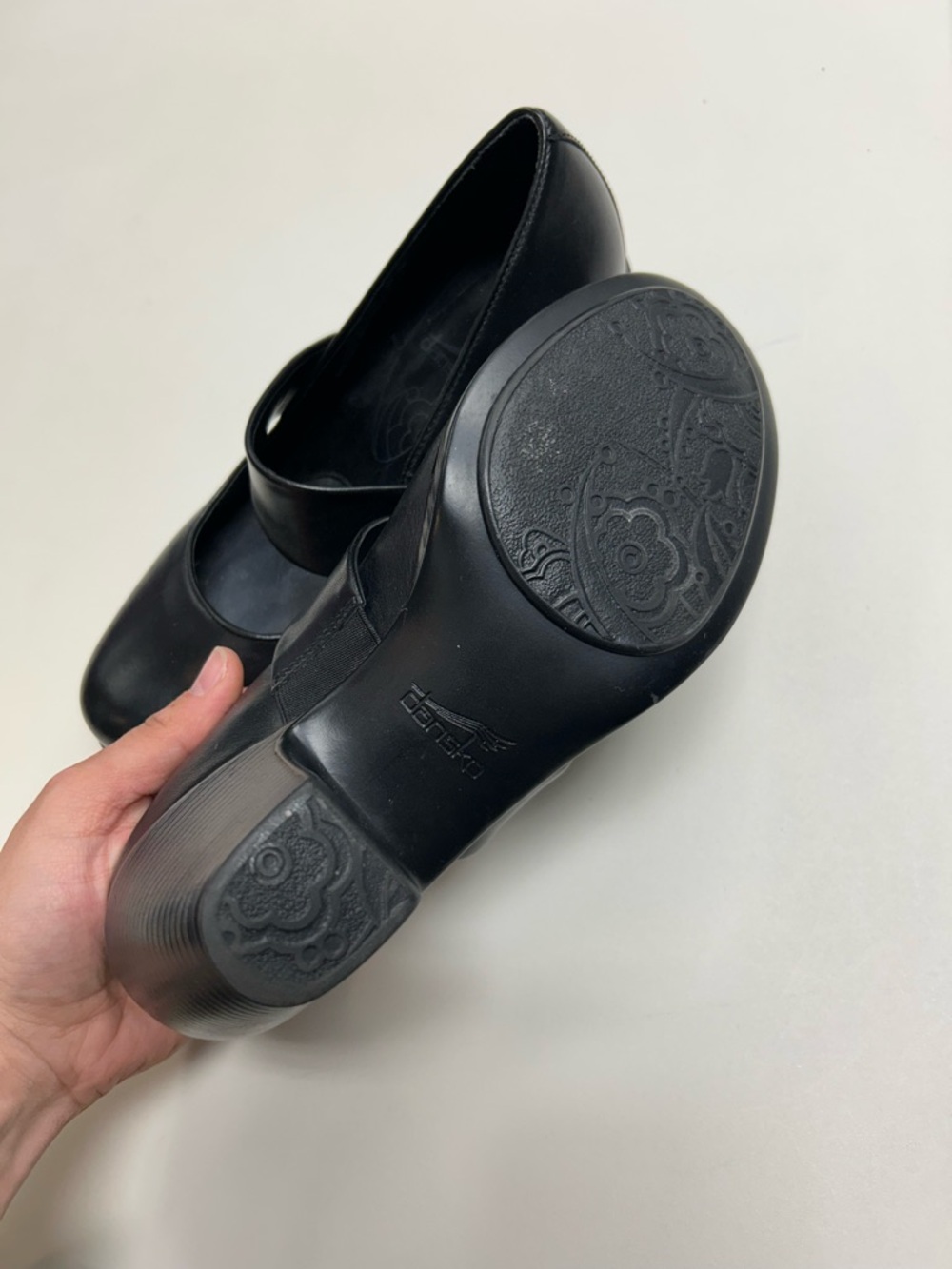 Dansko Black Mary Jane Heels with Strap - Picture 5 of 7